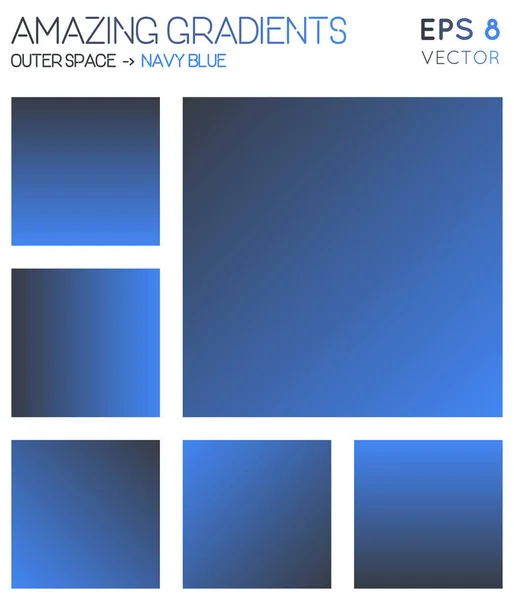 Gradientes coloridos no espaço exterior tons de cor azul marinho Fundo gradiente adorável memorável —  Vetores de Stock