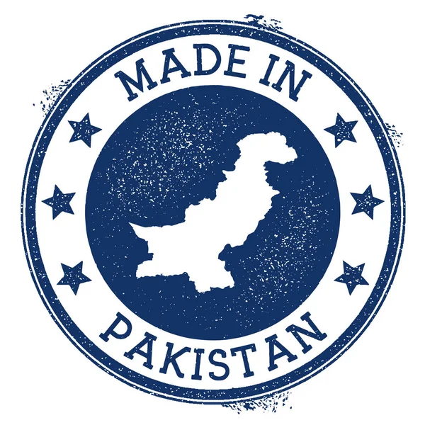 Виготовлена в Пакистані марка "Grunge" з текстом і картою "Unusual". — стоковий вектор