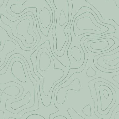 Soyut topoğrafya Yeşil tonlarda gerçek topoğrafik harita dikişsiz tasarım çekici fayanslar