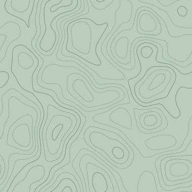 Soyut topoğrafya Yeşil tonlarda Actual topographic map dikişsiz tasarım yaratıcı döşeme
