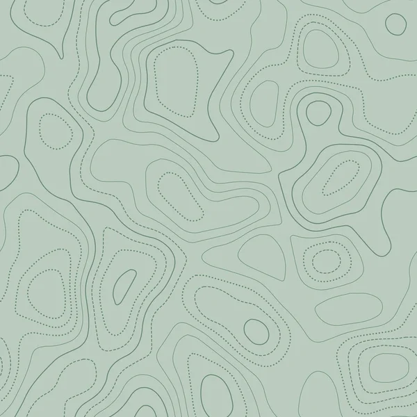 Topographie abstraite Carte topographique actuelle dans les tons verts design sans couture carrelable créatif — Image vectorielle