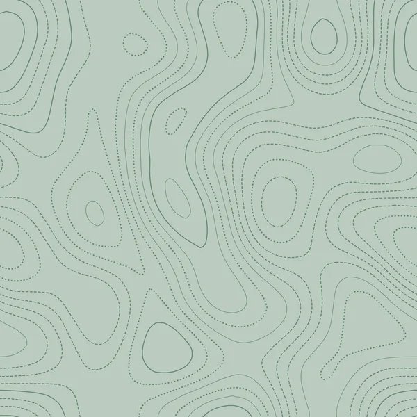 Contours topographiques Admirable carte topographique dans les tons verts design sans couture équitable carrelable — Image vectorielle