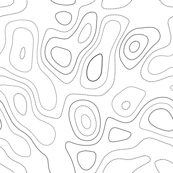 Αφηρημένη τοπογραφία πραγματικός τοπογραφία Χάρτης μαύρο και λευκό απρόσκοπτη σχεδίαση τακτοποιημένο αναίσματη ισοίνες — Διανυσματικό Αρχείο