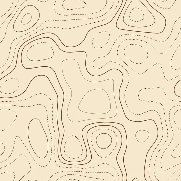 Konturlinjer Faktisk topografisk karta Sömlös design dyrbar tileable isolines mönster Vector — Stock vektor