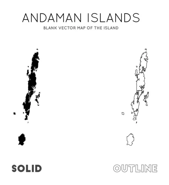 Mappa delle Isole Andamane Mappa vettoriale delle Isole Andamane per il tuo — Vettoriale Stock