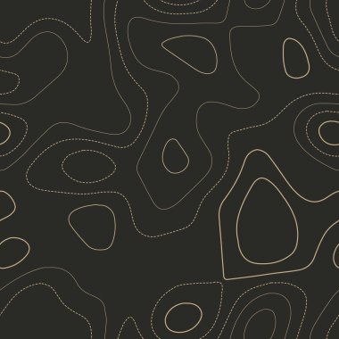 Kontur hatları Gerçek topografya haritası Dikişsiz tasarım Mindblowing fayans izolines desen