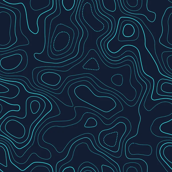 Удивительная топография Фактическая топография Карта футуристического бесшовного дизайна блестящие плитные изолины — стоковый вектор