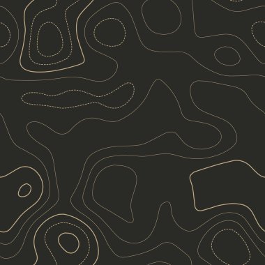 Contour çizgileri Gerçek topoğrafya haritası Kusursuz tasarım Etkileyici döşeme izolinleri deseni