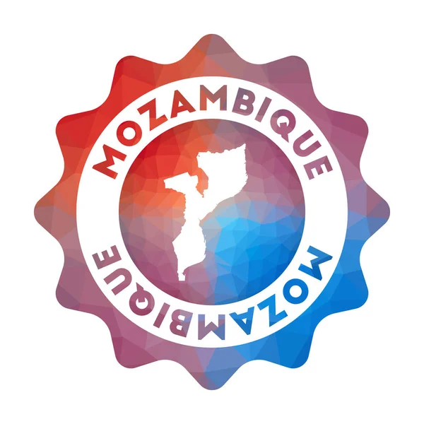 Mozambique low poly logo Colorful gradient travel logo of the country in geometric style
