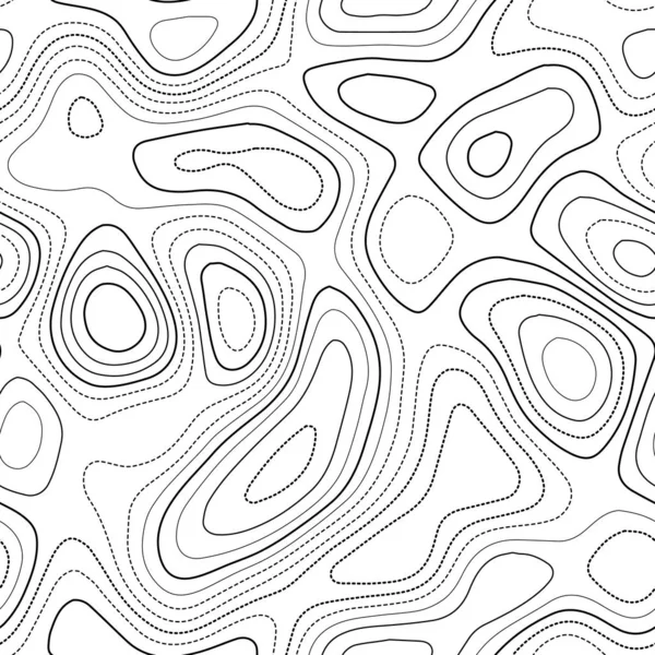 Topografik harita Gerçek topoğrafya haritası Siyah ve beyaz dikişsiz tasarım Görünür döşeme izolinler