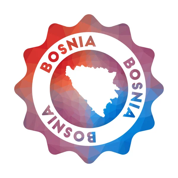Bośnia low poly logo Kolorowe gradientowe logo podróży kraju w stylu geometrycznym Wielokolorowe — Wektor stockowy