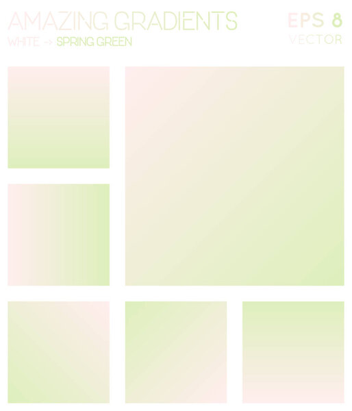 Colorful gradients in white spring green color tones Actual gradient background optimal vector