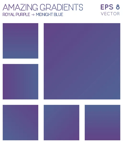 Gradientes coloridos em tons de cor azul royal roxo meia-noite Fundo gradiente real fresco —  Vetores de Stock