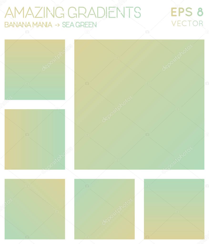 Colorful gradients in banana mania sea green color tones Actual gradient background powerful