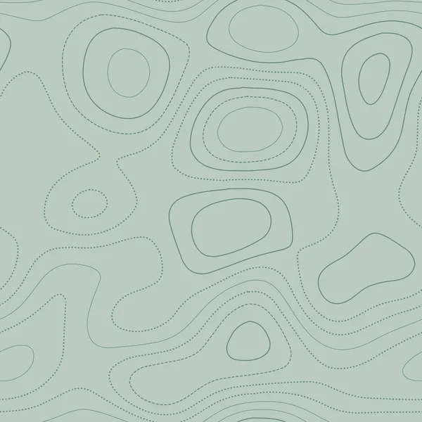 Increíble topografía Admirable mapa topográfico en tonos verdes diseño inconsútil encantador azulejo — Vector de stock
