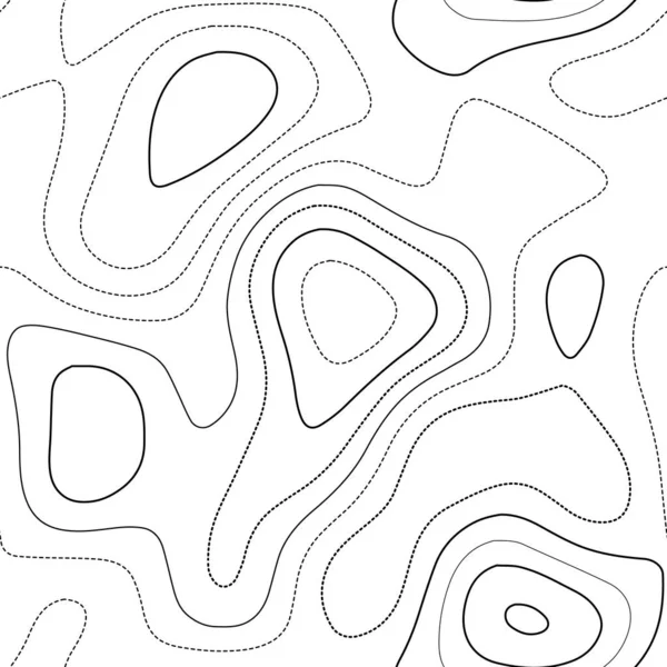 Increíble topografía Mapa de topografía admirable Diseño sin costura en blanco y negro delicado azulejo — Vector de stock