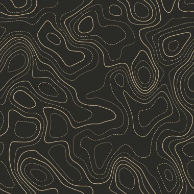 Topografik konturlar Gerçek topografya haritası Dikişsiz tasarım Zarif fayans izolines deseni