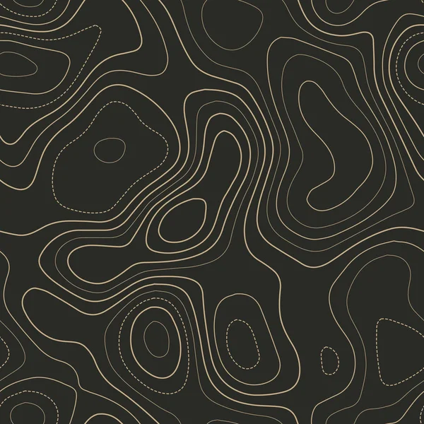 Terrein topografie werkelijke topografie kaart naadloos ontwerp verrukkelijk betebaar isolijnen patroon — Stockvector
