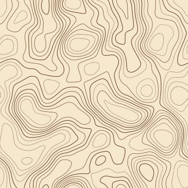 Amazing topoography Gerçek topografik harita Dikişsiz tasarım muhteşem fayans izolines desen