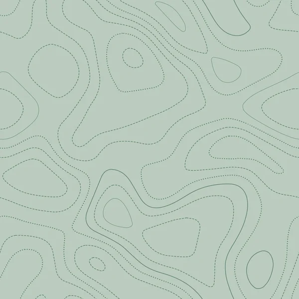Mapa topográfico fondo Mapa topográfico real en tonos verdes diseño sin costuras hipnótico — Vector de stock