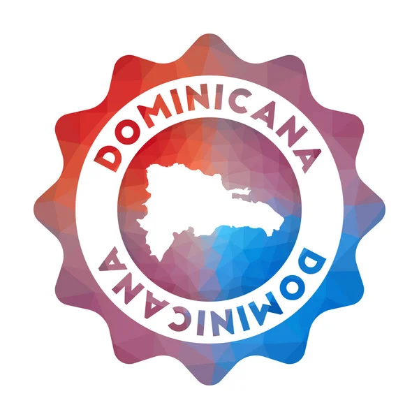 Dominicana low Poly logo cestovní logo země v geometrickém stylu — Stockový vektor