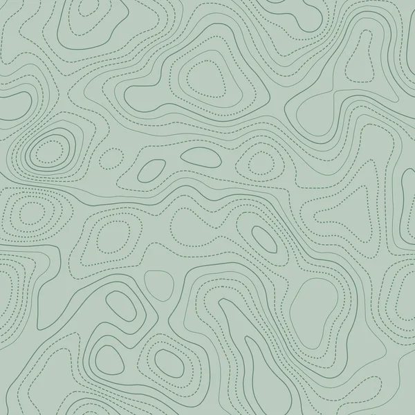 Contours topographiques Carte topographique actuelle dans les tons verts design sans couture carrelage gracieux — Image vectorielle