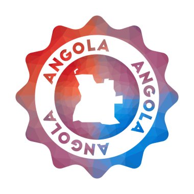 Angola düşük poli logo Geometrik tarzı Ülkenin renkli gradyan seyahat logosu Multicolored
