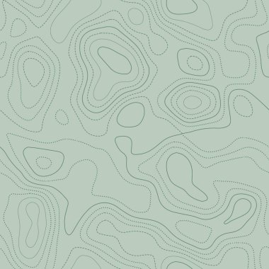 Kontur hatları Yeşil tonlarda gerçek topografik harita sorunsuz tasarım comely fayans desen