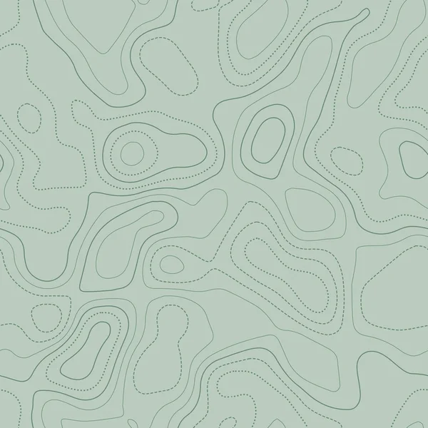 Mapa topográfico fondo Mapa topográfico real en tonos verdes diseño sin costuras hechizante — Vector de stock
