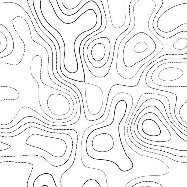 Arazi topografyası Gerçek topografya haritası Siyah ve beyaz dikişsiz tasarım şık kiremitiz