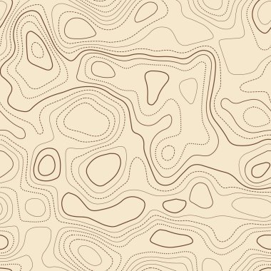 Soyut topografya Gerçek topografik harita Dikişli tasarım fantastik fayans izolines desen