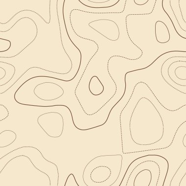 Kontur hatları Gerçek topografik harita Dikişli tasarım mindblowing fayans izolines desen