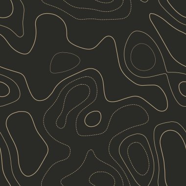 Arazi topografyası Gerçek topografya haritası Dikişsiz tasarım İlginç fayans izolines deseni