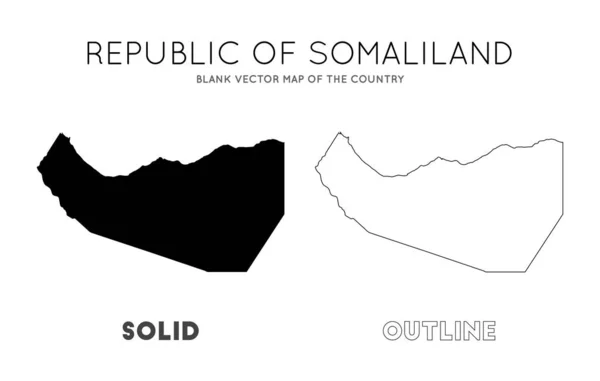 Somaliland haritası Bilgi grafiğiniz vektör için Somaliland Ülke Sınırları Boş vektör haritası — Stok Vektör