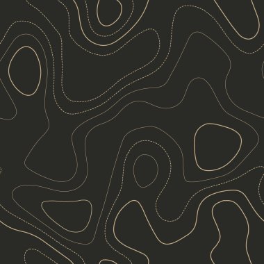 Topografik harita Gerçek topografya haritası Dikişsiz tasarım Immaculate fayans izolines deseni