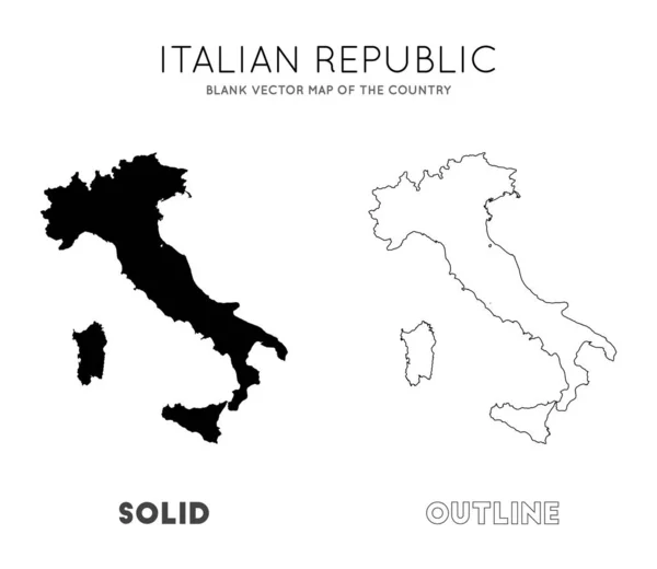Ιταλία Χάρτης κενός διανυσματικό χάρτη των χωρών συνόρων της Ιταλίας για το πληροφοριακό γραφικό διάνυσμα — Διανυσματικό Αρχείο