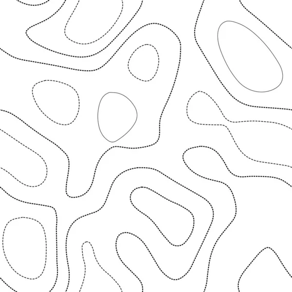 Топографічна карта Чудова топографічна карта Чорно-білий безшовний дизайн чарівна плитка — стоковий вектор