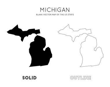 Michigan haritası Abd Eyalet Sınırları nın boş vektör haritası, bilgi grafiğiniz vektör için