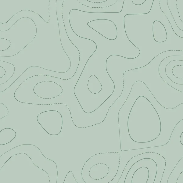 Líneas de contorno Mapa topográfico real en tonos verdes diseño sin costuras exorbitante azulejo — Vector de stock