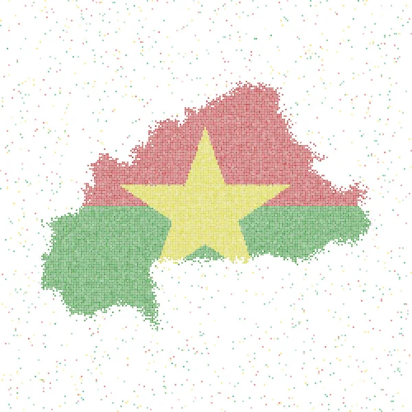 Mapa do mapa de Burkina Faso Mosaico com bandeira de Burkina Faso ilustração do vetor —  Vetores de Stock