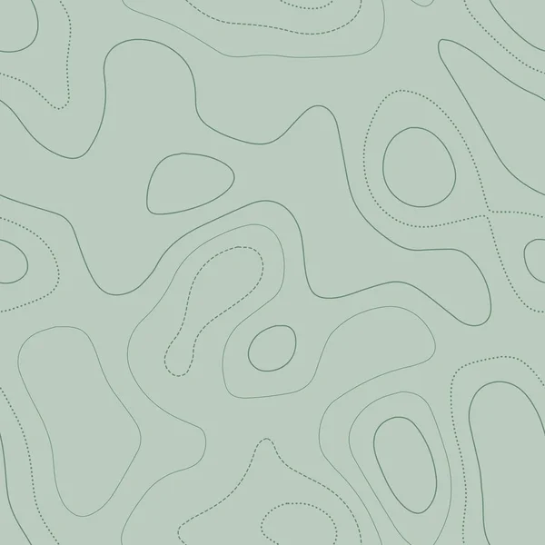 Topografía del terreno Mapa topográfico real en tonos verdes diseño inconsútil azulable interesante — Vector de stock