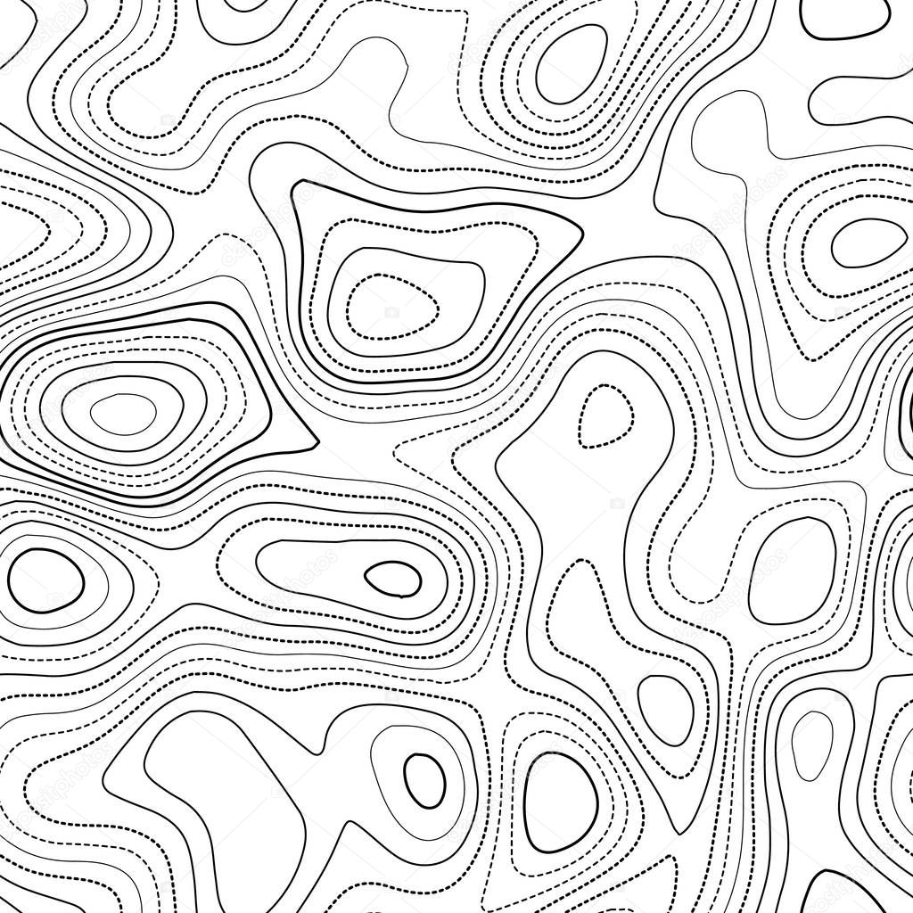 Topographic map background Actual topography map Black and white seamless design unusual tileable