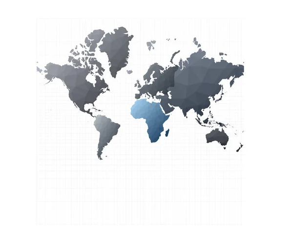 Carte du monde continents Mercator projection Belle illustration vectorielle — Image vectorielle