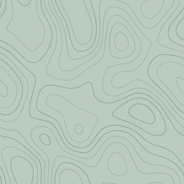 Topografik konturlar Yeşil tonlarda takdire şayan topografik harita dikişsiz tasarım enerjik karo