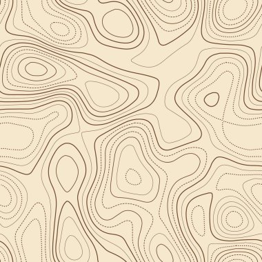 Topografik harita çizgileri Gerçek topografik harita Dikişli tasarım benzersiz fayans izolines desen