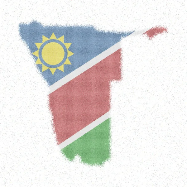 Mappa della Namibia Mappa in stile mosaico con la bandiera della Namibia Sublime illustrazione vettoriale — Vettoriale Stock
