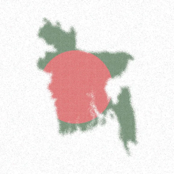 Mapa de Bangladesh mapa de estilo mosaico con la bandera de Bangladesh — Archivo Imágenes Vectoriales