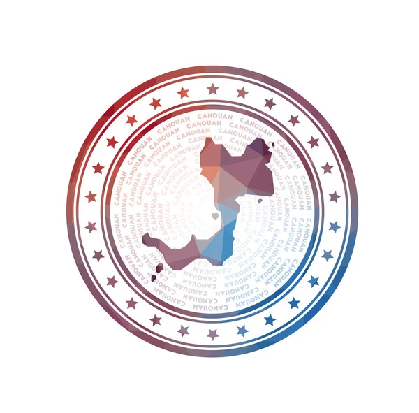 Плоская низкопольная марка Кануанской полигональной кануанской эмблемы — стоковый вектор