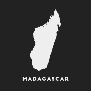 Madagaskar ülke haritası koyu arkaplan üzerinde stil Madagaskar haritası ülke adı Vector ile