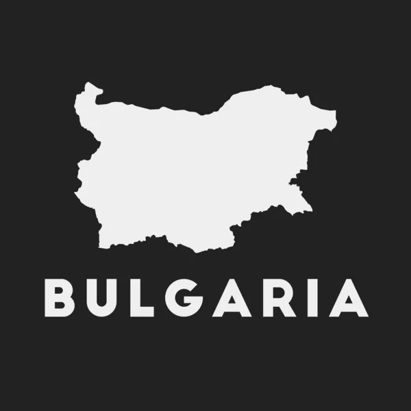 Болгарія Ікона Карта країни на темному тлі Stylish Bulgaria map with country name Vector — стоковий вектор